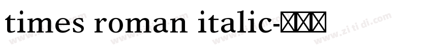 times roman italic字体转换